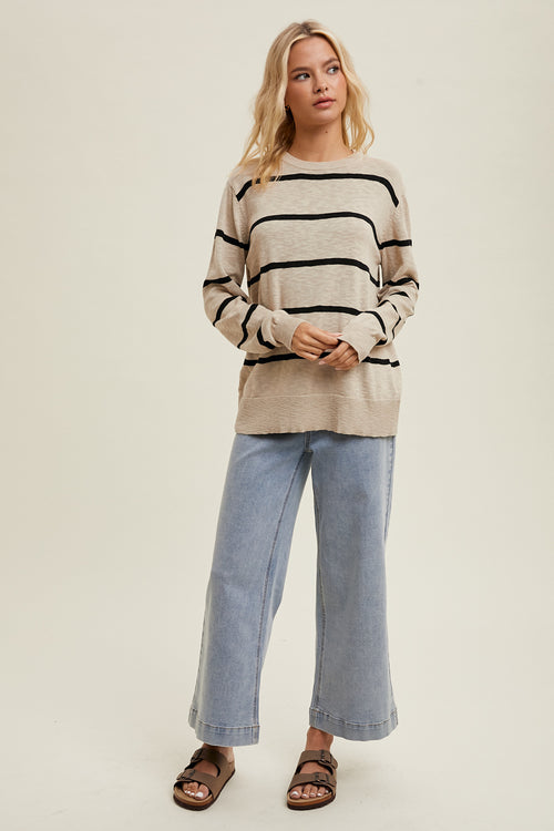 Kora Sweater Top (Taupe)