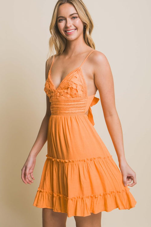 Wesley Mini Dress (Tangerine)