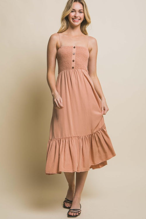 Jessica Midi Dress (Persimmon)