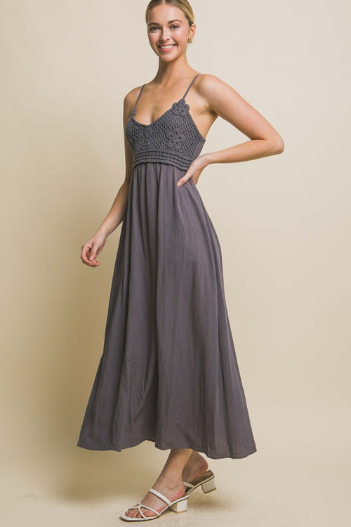 Olivia May Maxi Dress (Charcoal)