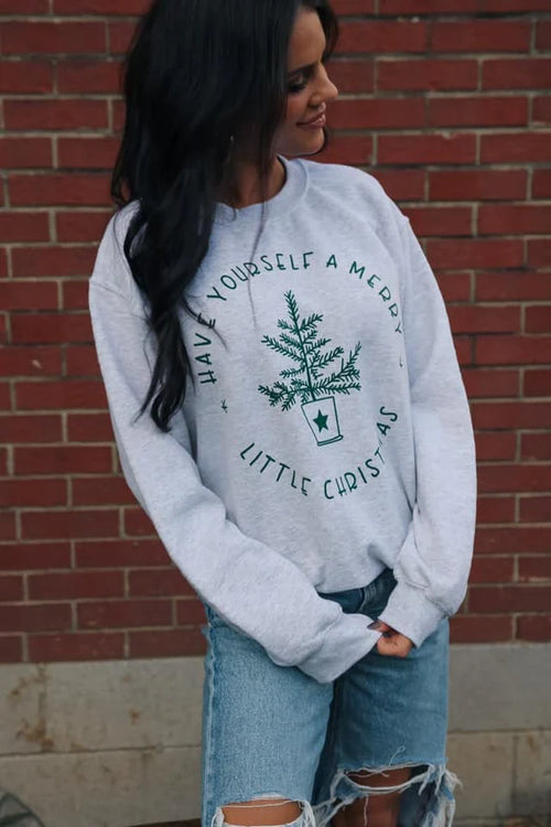 *PVM* Merry Little Christmas Sweatshirt (Ash)