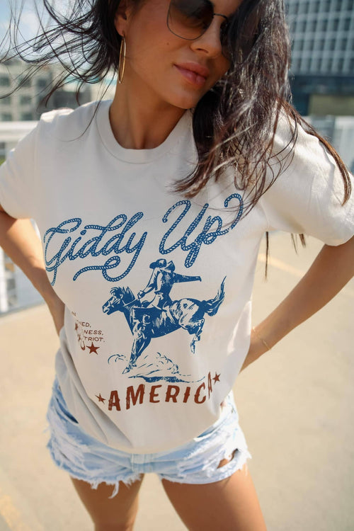 Giddy Up America Tshirt (Dust)