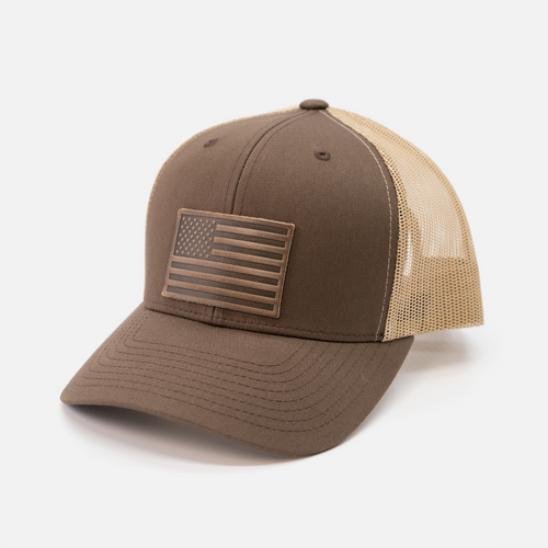 American Flag Hat (Brown/Khaki)