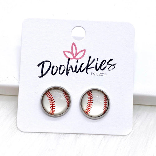Vintage Baseball Earrings