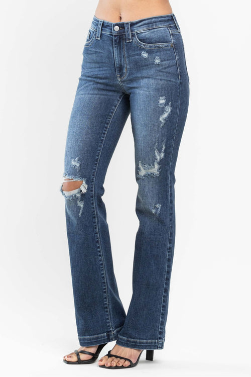 Katie Judy Blue Bootcut Jeans (Dark Wash)