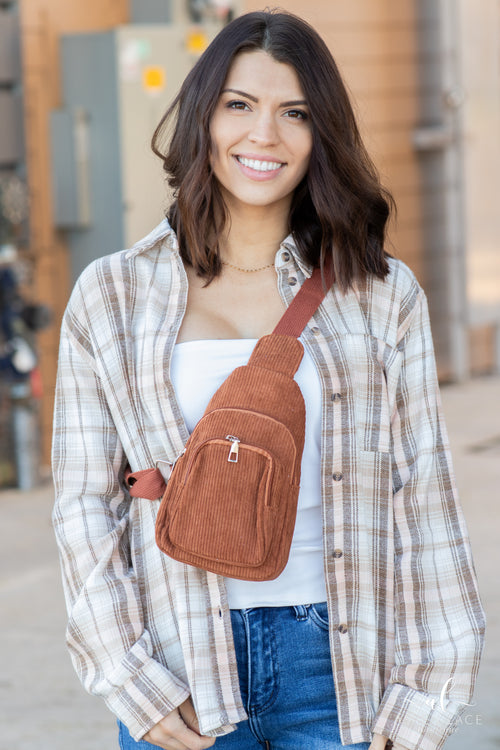 Vintage Corduroy Sling Bag (Multiple Colors)