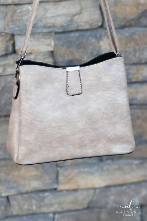 Karina Bucket Bag (Stone)