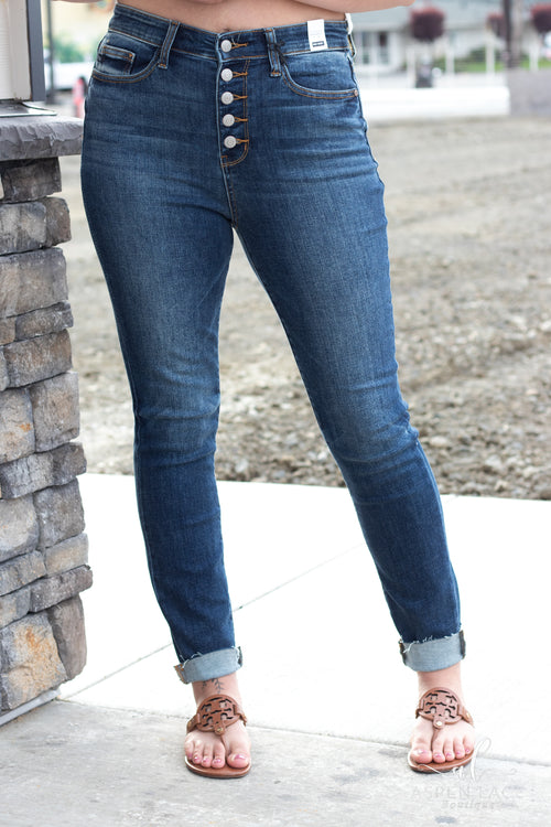 Judy Blue Misty Skinny Jeans (Dark Wash)