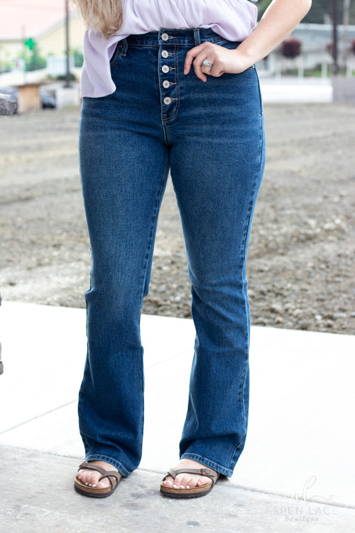 Farrah Bootcut KanCans (Dark Wash)