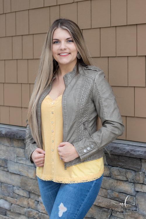 Jolene Moto Jacket (Grey)