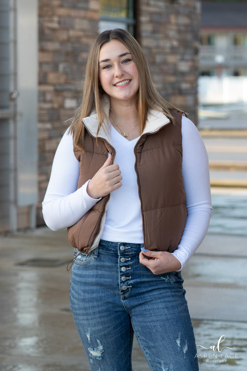 Amy Reversible Vest (Cocoa)