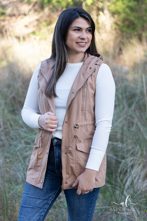 Celeste Vest (Deep Camel)