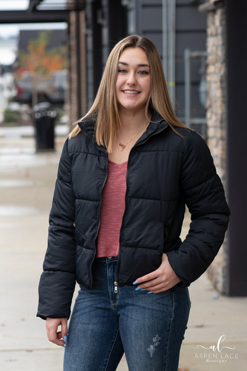 Emilia Puffer Jacket (Black)
