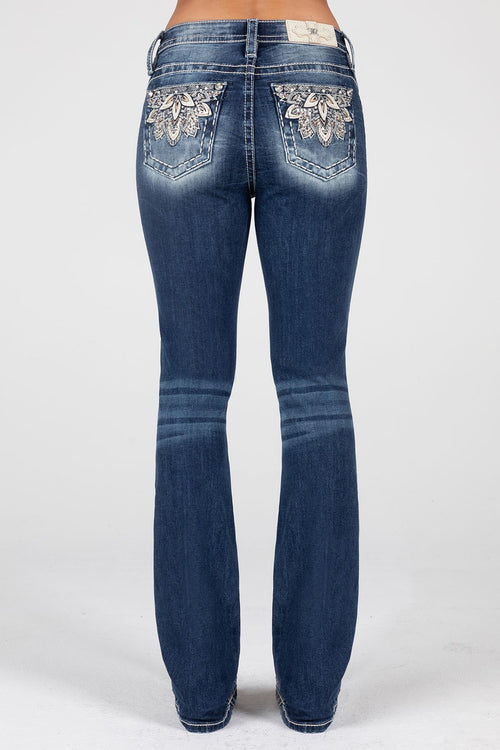 Miss Me Boho Floral Bootuct Jeans