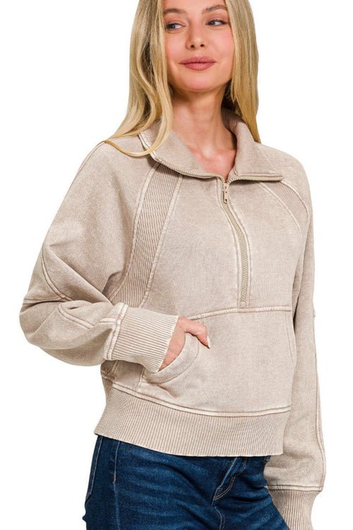 Tanny HalfZip (Ash Mocha)