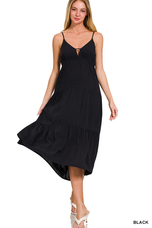 Stephanie Midi Dress (Black)