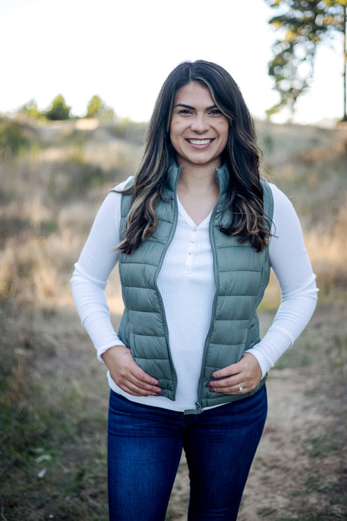 Rebecca Down Vest (Evergreen)