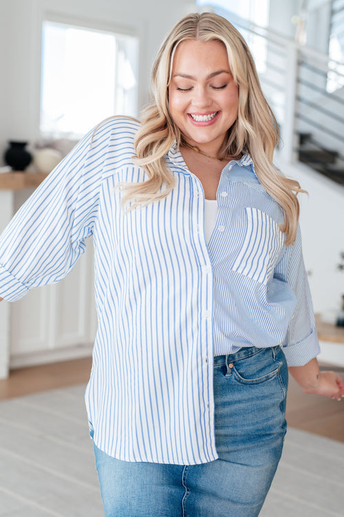 *Online Exclusive* This or That Striped Button Down