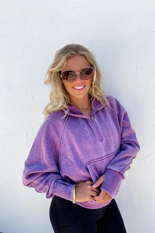 Easy Does It Pullover (Purple)