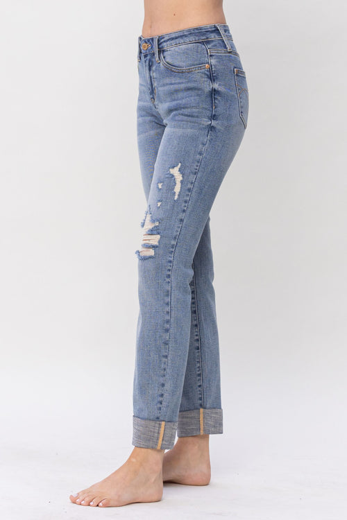 Judy Blue Kori Boyfriend Jeans (Medium Wash)