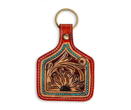 Gilded Sunflower Key Fob