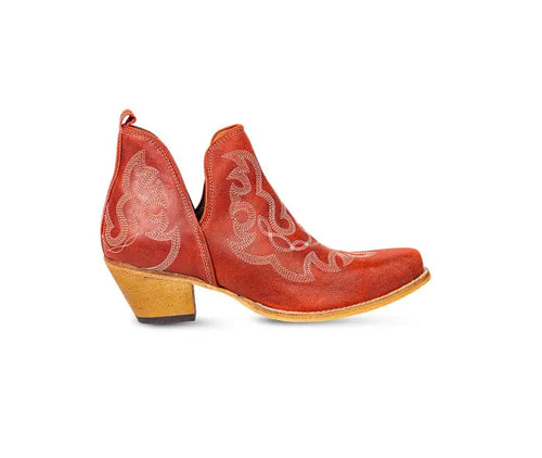 Maisie Leather Boots (Red)