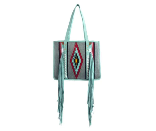 Wagon Trails Handbag (Turquoise)