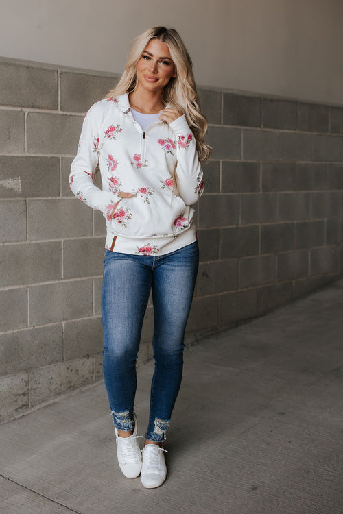 HalfZip Sweatshirt (Garden Bloom)