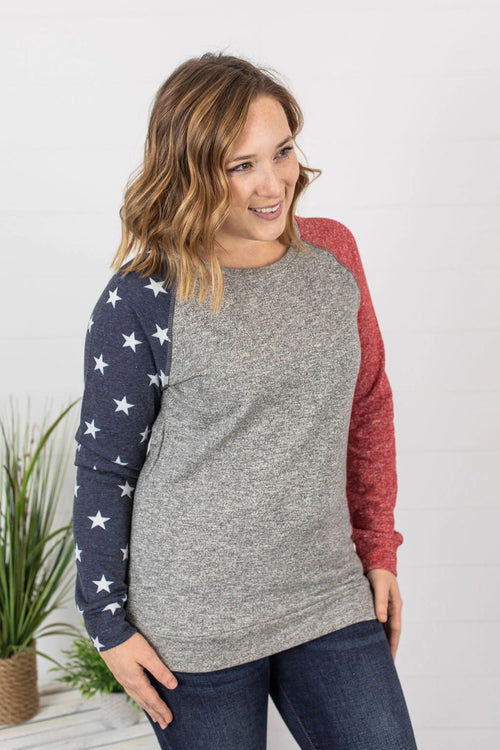 Freedom Rings Pullover (Grey)