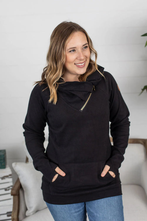 Classic ZipCowl Sweatshirt (Black)