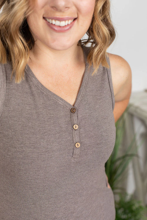 Addison Henley Tank (Heather Mocha)