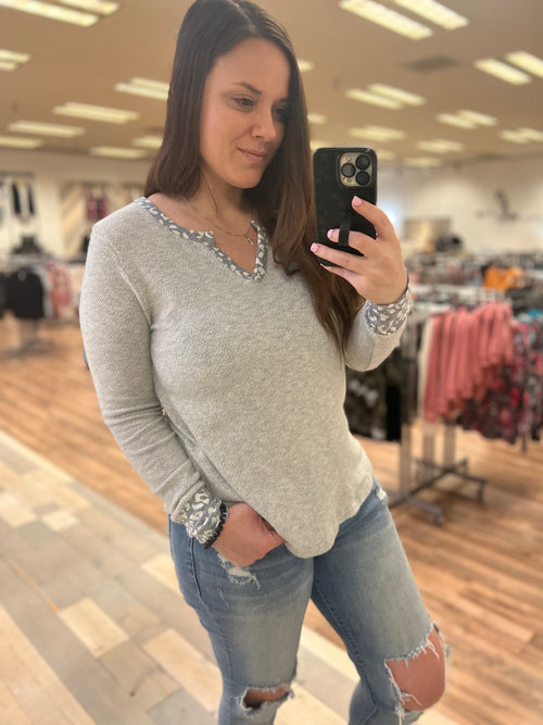 Grace Knit Top (Grey)