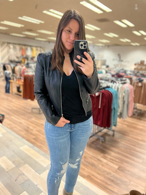 Sienna Moto Jacket (Black)