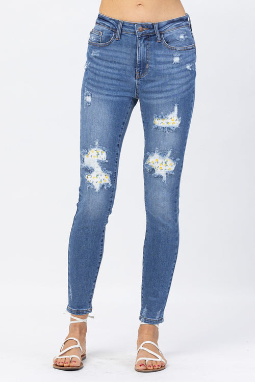 Lemon Patch Judy Blue Jeans (Medium Wash)