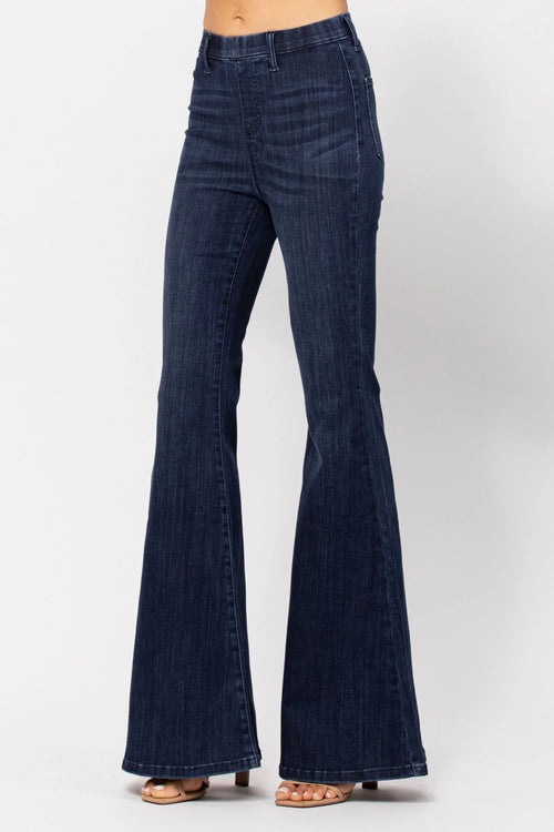 Lindy Jegging Judy Blue Flare Jeans (Dark Wash)