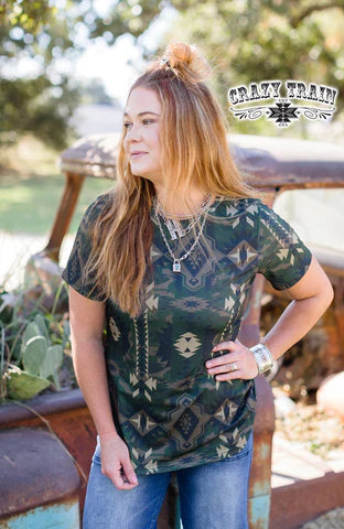 Girl Yas Camo Tee (Olive)