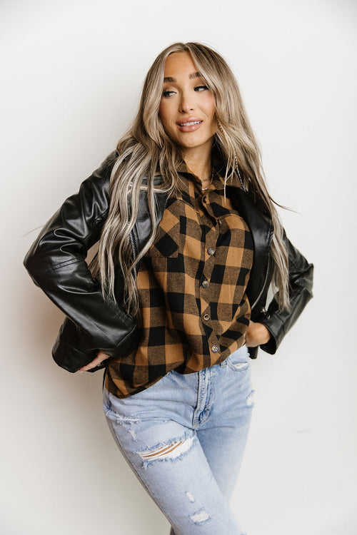 Ampersand Buffalo Plaid Flannel (Brown)