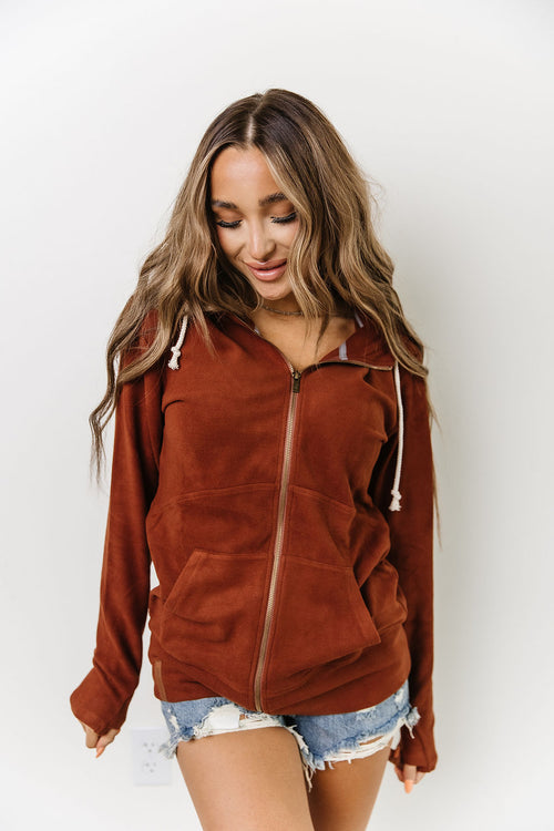 Performance Fleece FullZip Sweatshirt (Chestnut)