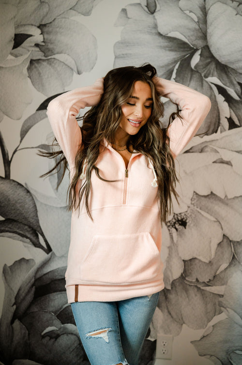 HalfZip Sweatshirt (Cozy Cutie Heavenly Pink)